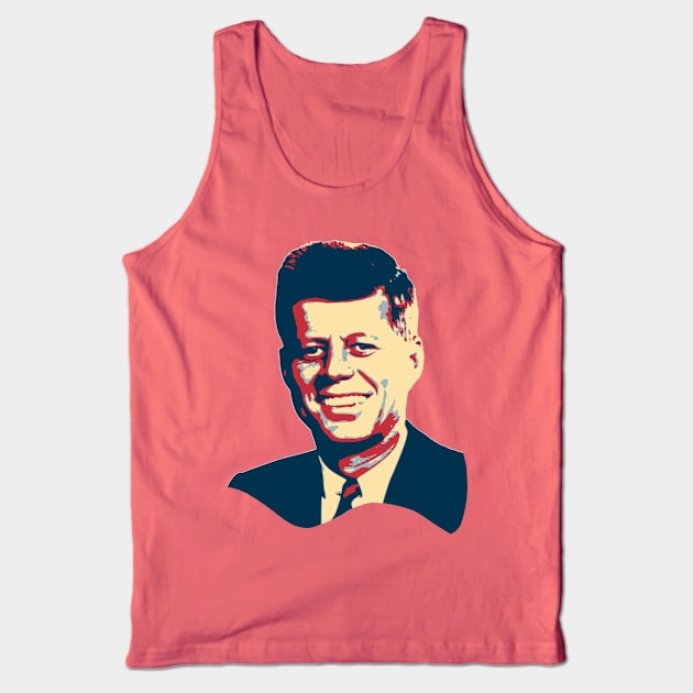 John F Kennedy Pop Art Tank Top by Nerd_art